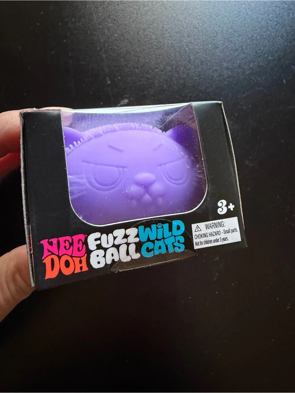 New Nee Doh Fuzz Ball Wild Cats Purple Velvet Squishy Toy Squish Fangs Stripes